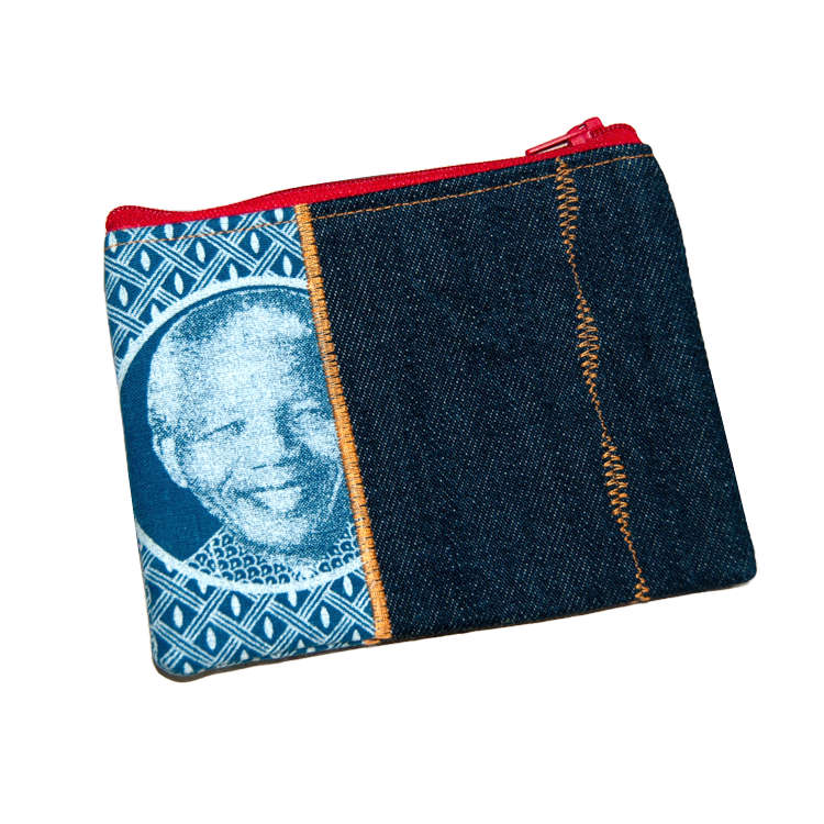 Indigo Shweshwe Mandela Wallet. South African. Hand made and unique. Madiba.