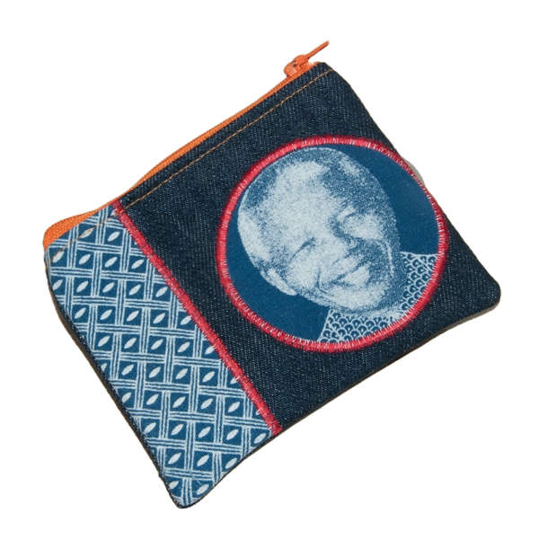 Indigo Shweshwe Mandela Wallet. South African. Hand made and unique. Madiba.