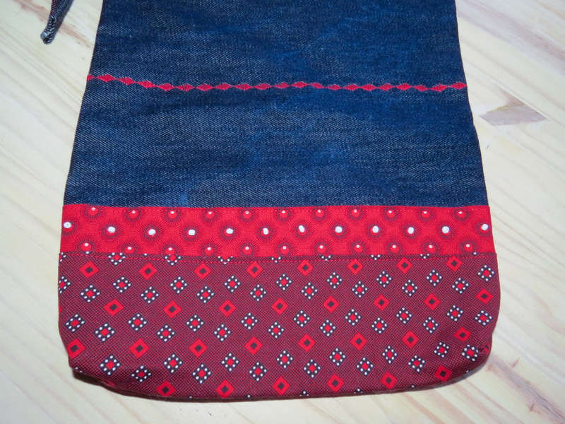 Combo - Denim Shweshwe Sling Bag & Wallet Combo. Truly South African. Hand made and unique.