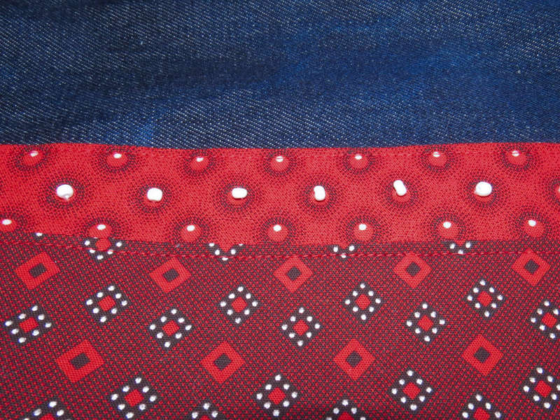 Combo - Denim Shweshwe Sling Bag & Wallet Combo. Truly South African. Hand made and unique.