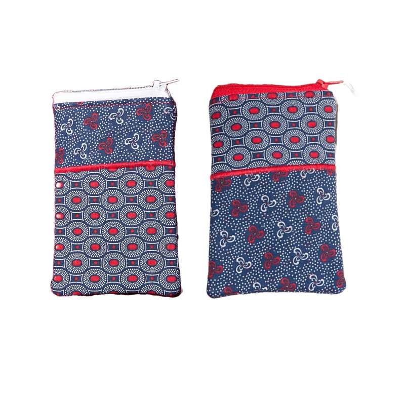Combo Red Shweshwe Wallets . South African. Hand made and unique.