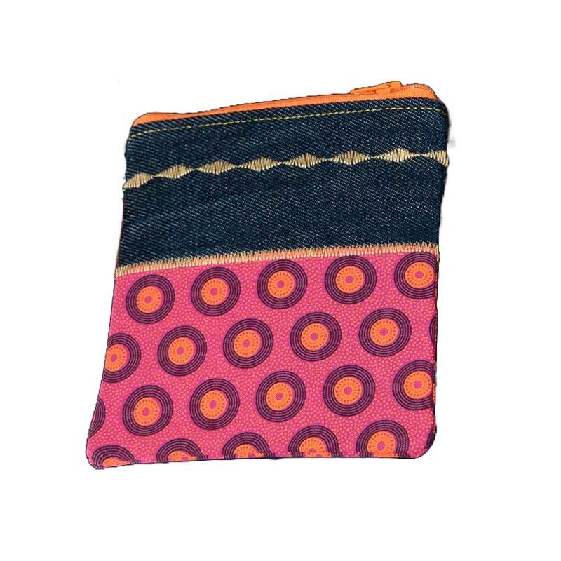 Pink Shweshwe Wallet. South African. Hand made and unique.