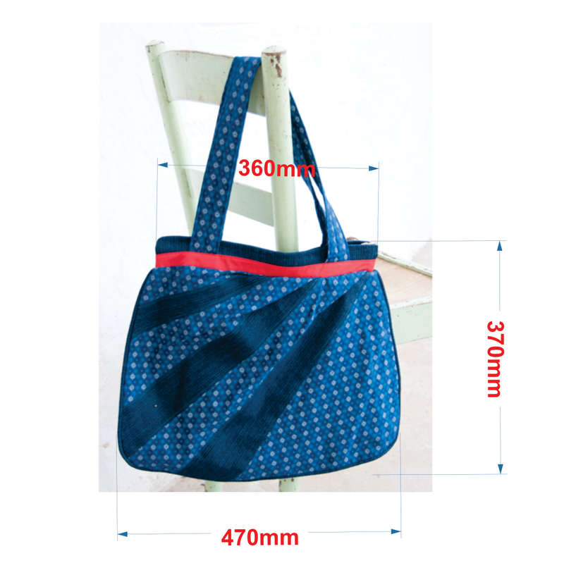 Combo Blue and red South African Shweshwe and denim Bag & Wallet. Boho bag / Hobo bag /Messenger