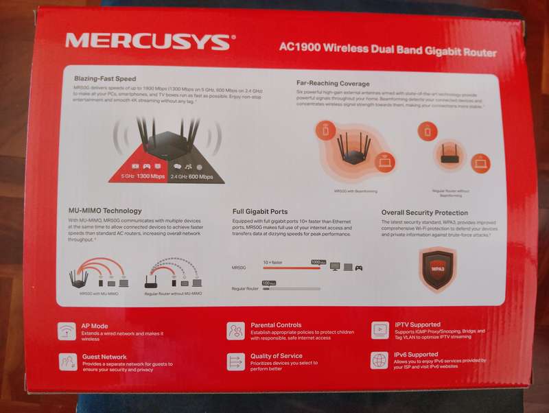 Mercusys MR50G AC1900 Wireless Dual Band Gigabit Router