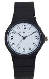 Digitime Kids Analogue Black & White Watch