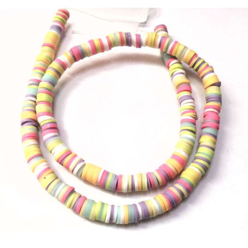 Beads / FIMO - Polymer Clay Beads - +/-350pcs - 6x1mm discs / Beads for crafting
