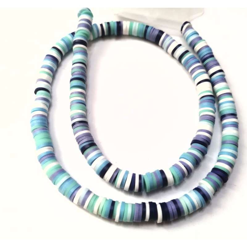 Beads / FIMO - Polymer Clay Beads - +/-350pcs - 6x1mm discs / Beads for crafting
