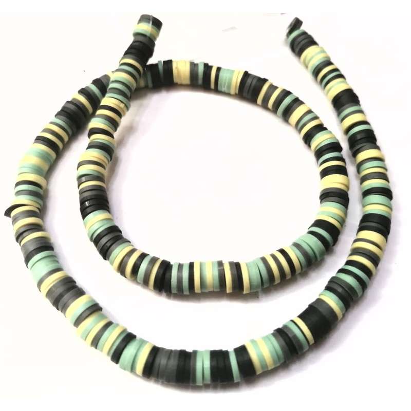 Beads / FIMO - Polymer Clay Beads - +/-350pcs - 6x1mm discs / Beads for crafting