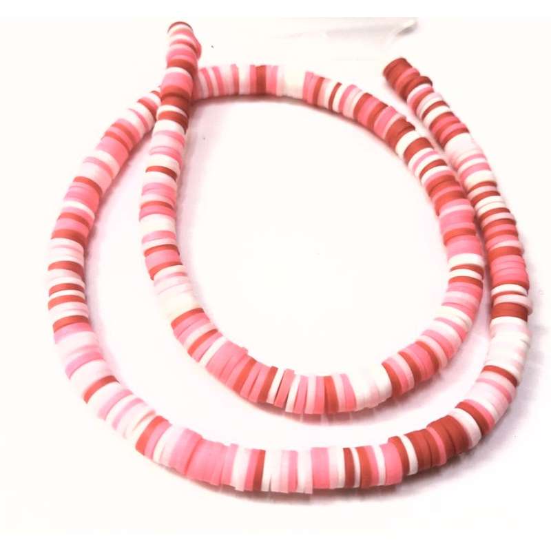 Beads / FIMO - Polymer Clay Beads - +/-350pcs - 6x1mm discs / Beads for crafting