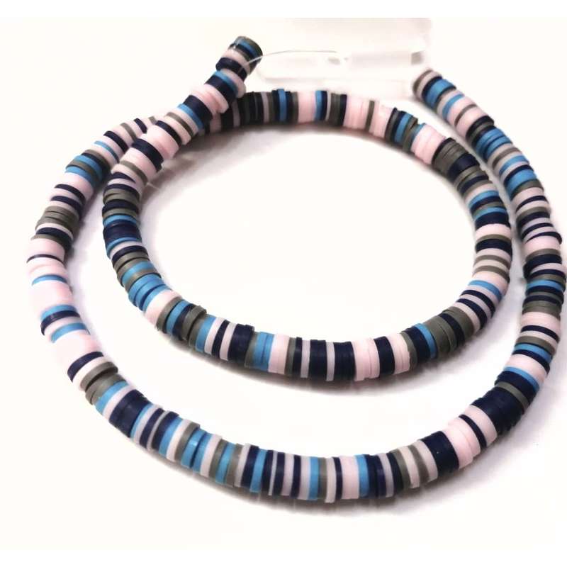 Beads / FIMO - Polymer Clay Beads - +/-350pcs - 6x1mm discs / Beads for crafting