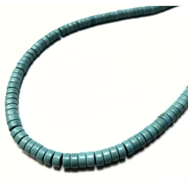 Beads / Howlite  - Stone Beads - 6x2mm disc-+/-130pcs strand / Beads for crafting