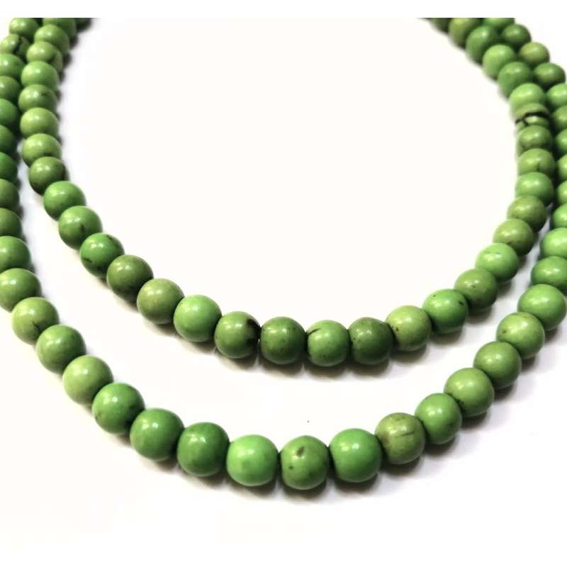 Beads / Howlite  - Stone Beads - 6mm green ball  -+/-70pcs strand / Beads for crafting