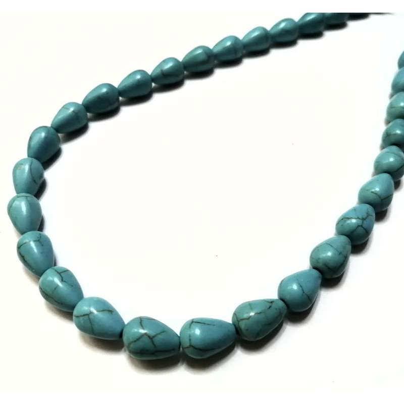 Beads / Howlite  - Stone Beads - 11x8mm drops -+/-35pcs strand / Beads for crafting