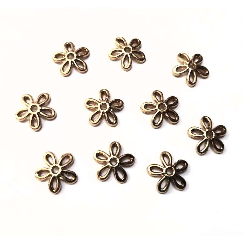 Beads / Bead Caps metal - 100pcs  - 11mm gold color / Beads for crafting
