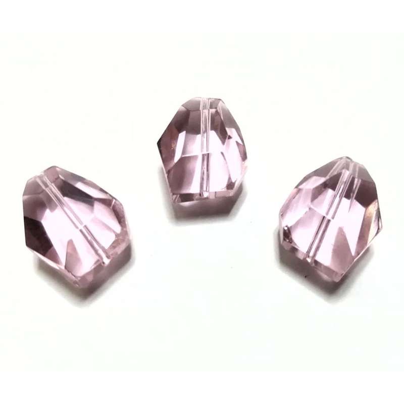 Beads / Glass Beads -20x15mm shapes- rose'- 3pcs  / Beads for crafting
