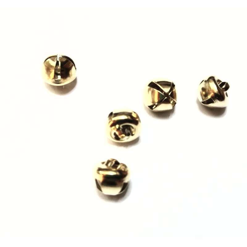 Beads - Bells - Bead /Pendant / Charm Gold Color- 5pcs -8mm- Beads for crafting