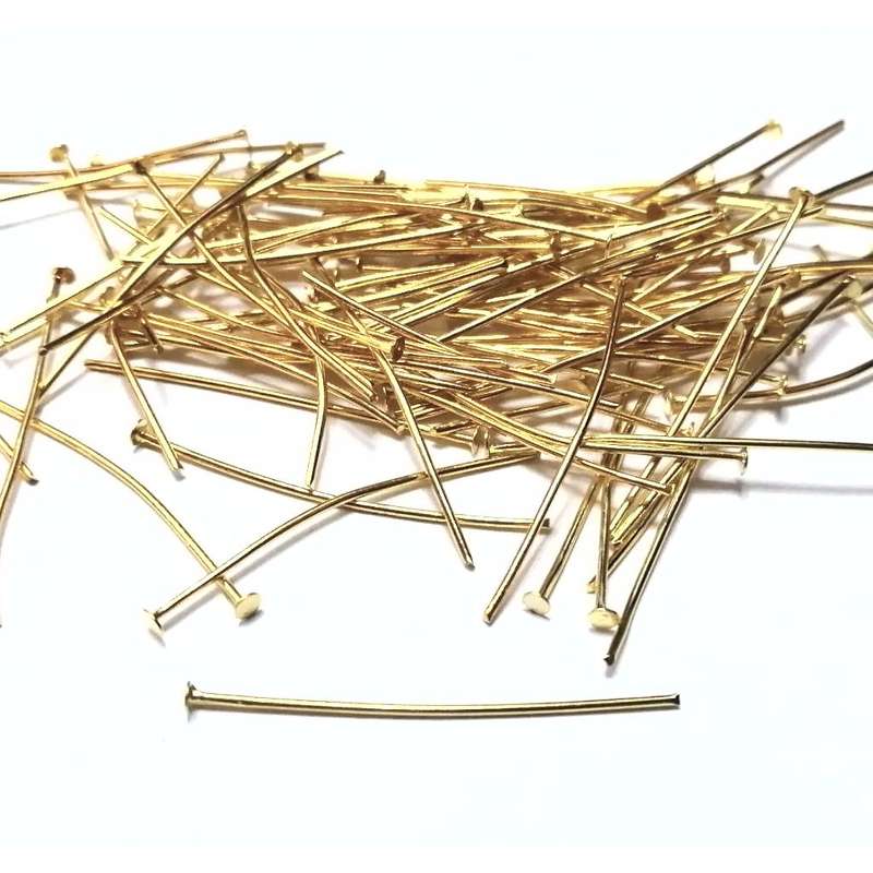 Findings / Head Pin - 100pcs  - 30mm - Gold Color / Findings for crafting