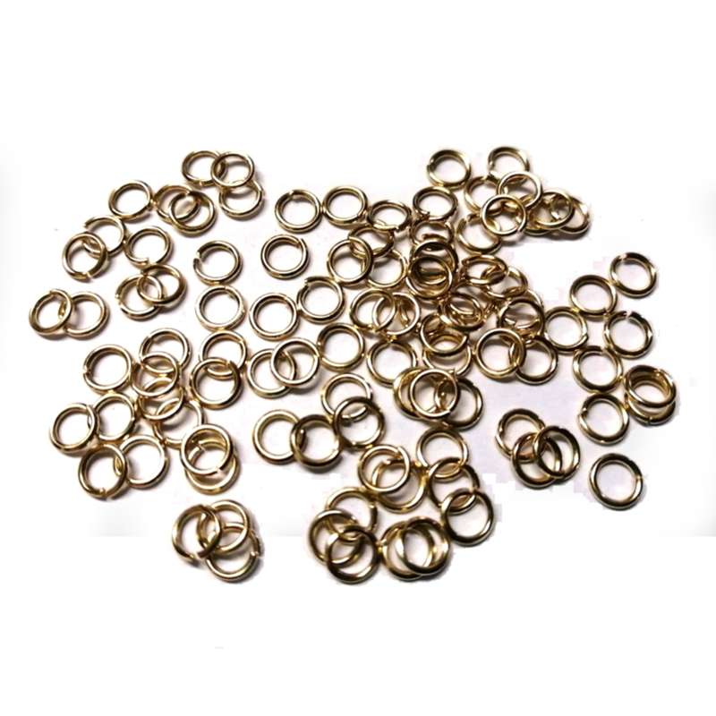 Jump Rings - 100pcs  - 6mm - Gold color - Nickel Free/ Price p. 50pcs / for crafting