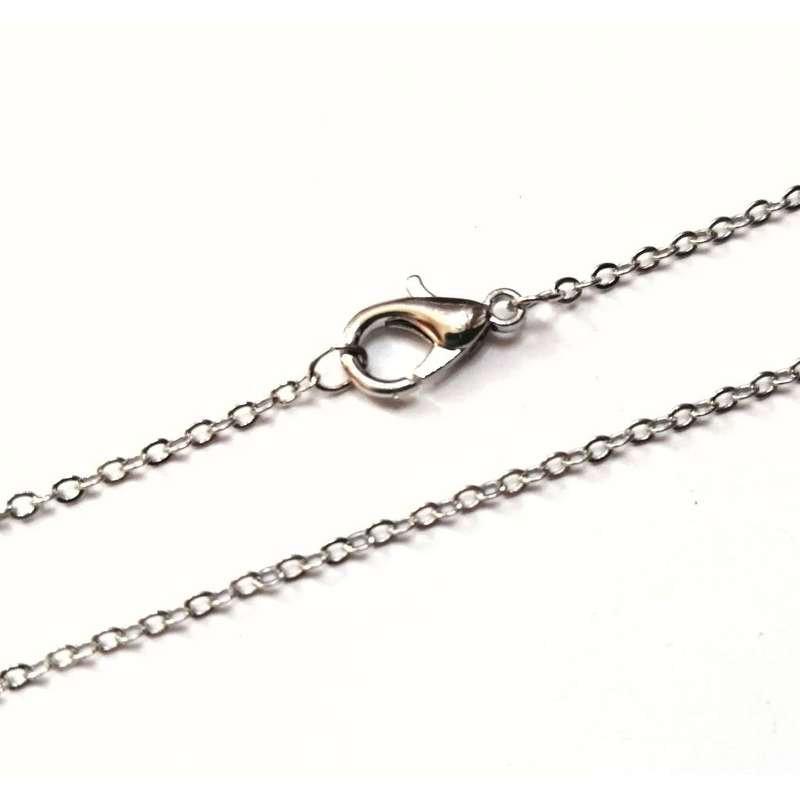Chain  / Tiny Chain with clasp / Silver color / 1.0mm / size 42cm / Chains for crafting