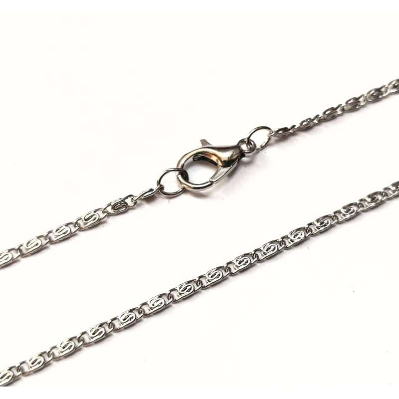 Chain  / Chain with clasp / Silver color / 1.8mm / size 46cm / Chains for crafting