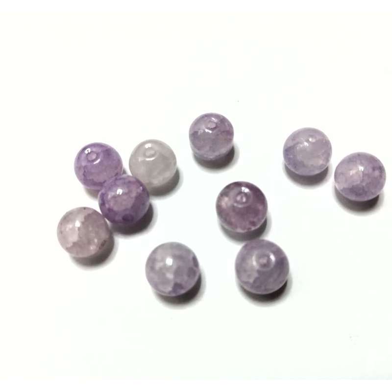 Beads / Glass Beads - 10pcs  -8mm ball - naturally gemstone look / Beads for crafting