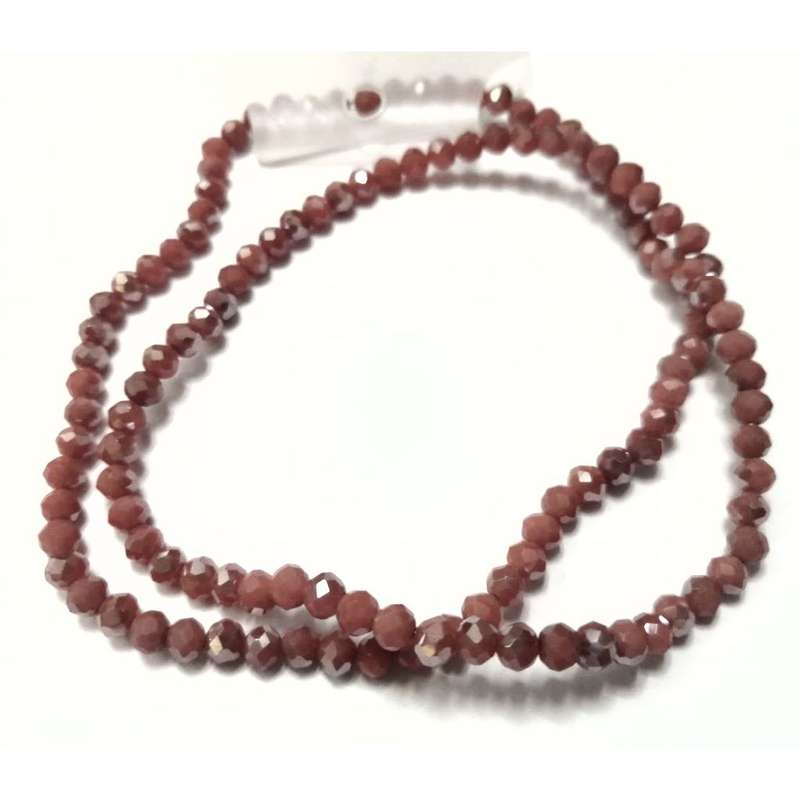 Beads - Crystal Beads - 4mm - shiny red brown  +/- 130pcs String- Beads for crafting