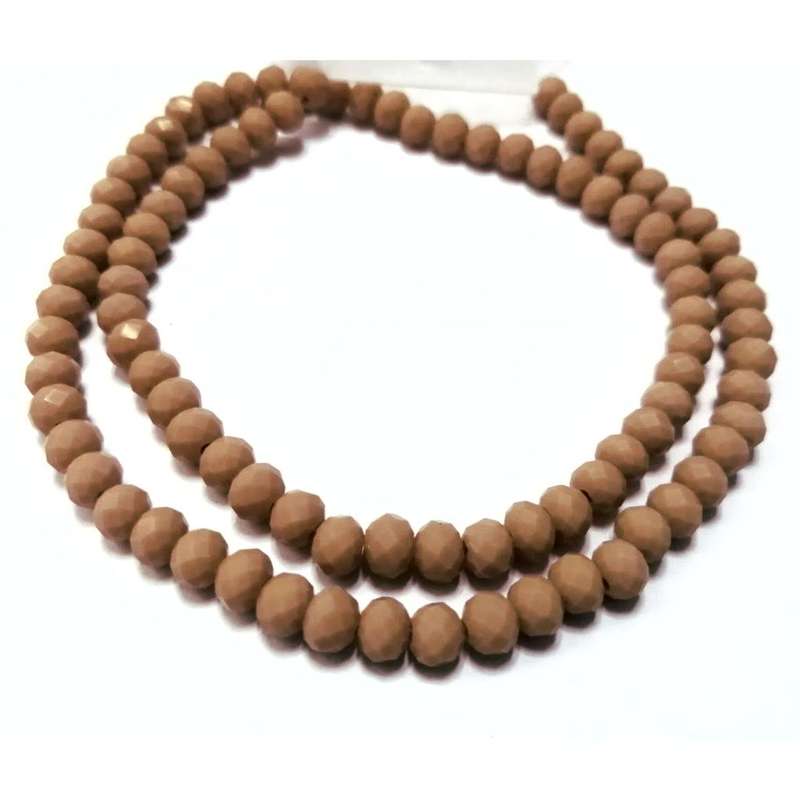Beads / Crystal Beads - 6mm -coffe latte- String+/-95pcs / Beads for crafting