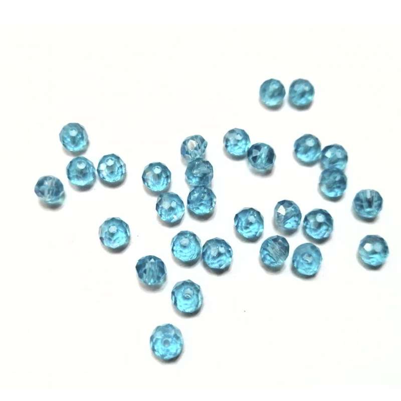 Beads - Crystal Beads -4mm- shiny light blue -30pcs -- Beads for crafting