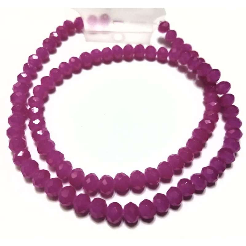 Beads / Crystal Beads - 6mm -mat pink- String+/-95pcs / Beads for crafting