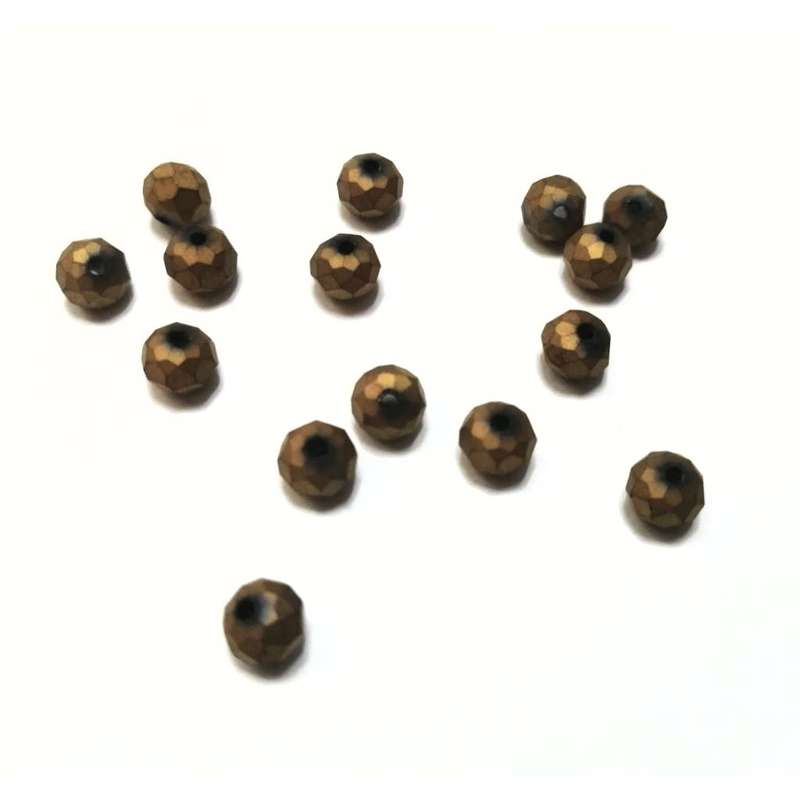 Beads / Crystal Beads - 6mm -mat gold- 15pcs / Beads for crafting