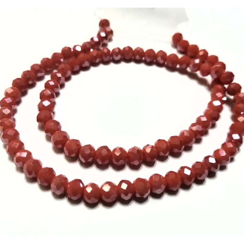 Beads / Crystal Beads - 6mm -shiny flame red- String+/-95pcs / Beads for crafting