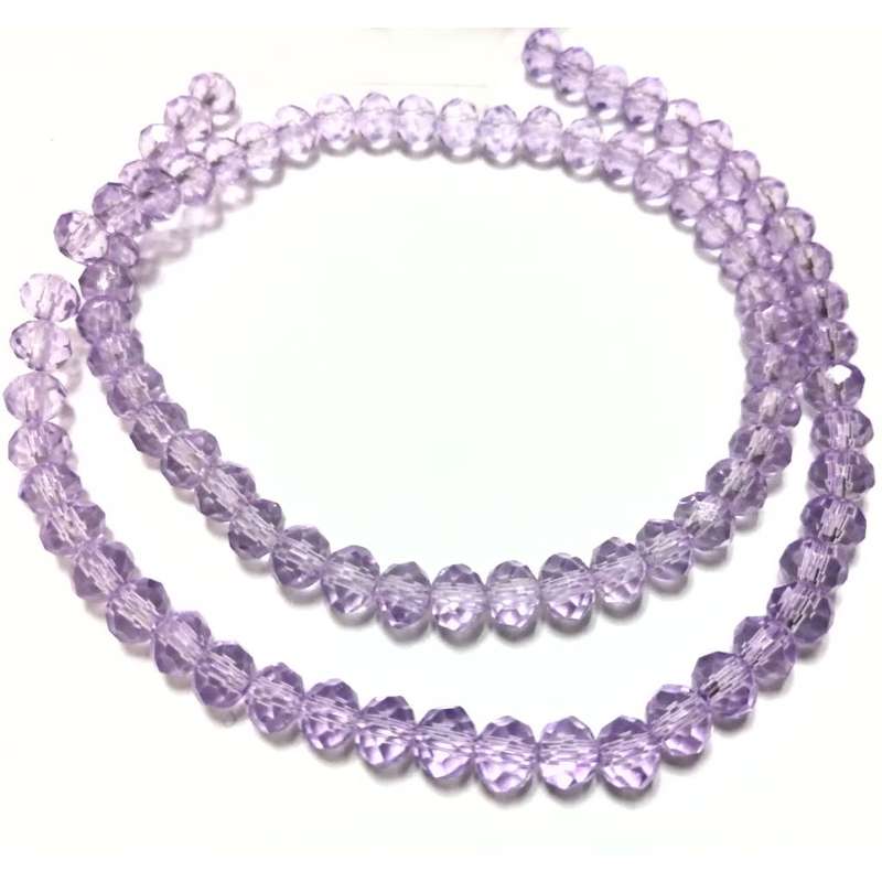 Beads / Crystal Beads - 6mm -shiny clear purple- String+/-95pcs / Beads for crafting
