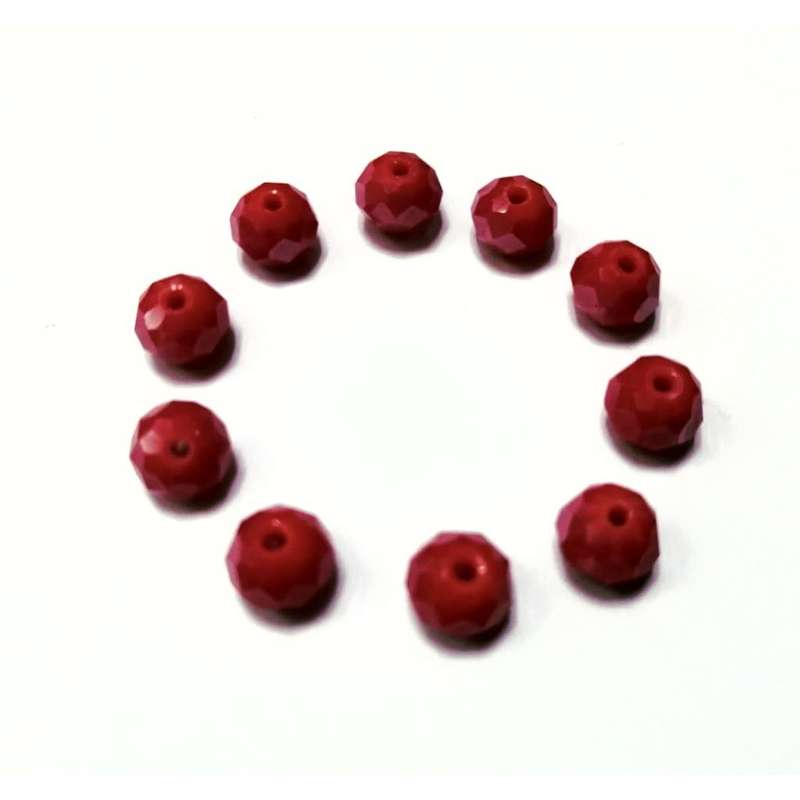 Beads / Crystal Beads - 8mm -strawberry red - 10pcs / Beads for crafting