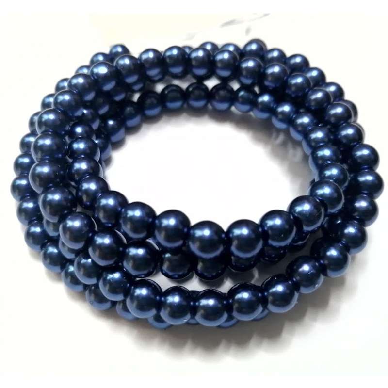 Beads / Glass Pearl Beads - 6mm - royal blue  20 single pcs     / Beads for crafting