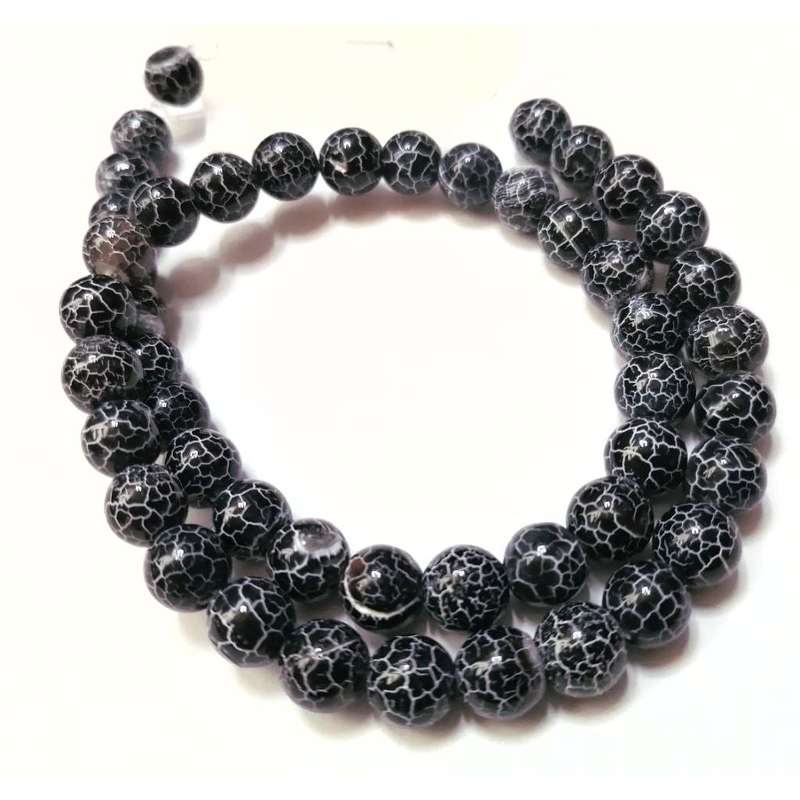 Beads / Tortoseshell Agate - Beads  8mm ball  +/-50pcs -40cm string / Beads for crafting