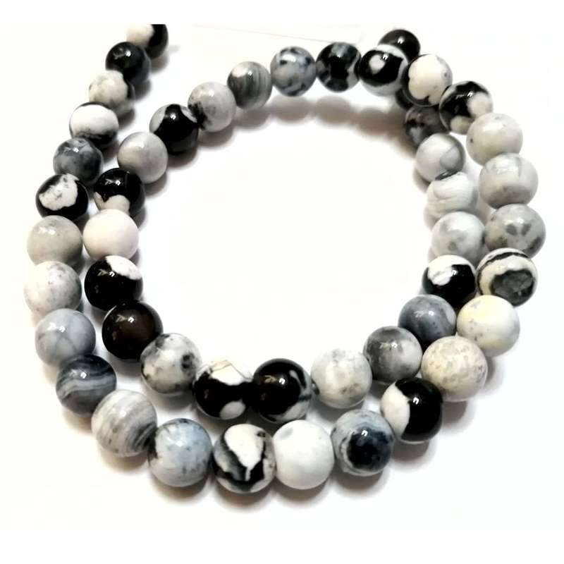Beads / Flame Agate - Beads  8mm ball  +/-50pcs -40cm string / Beads for crafting