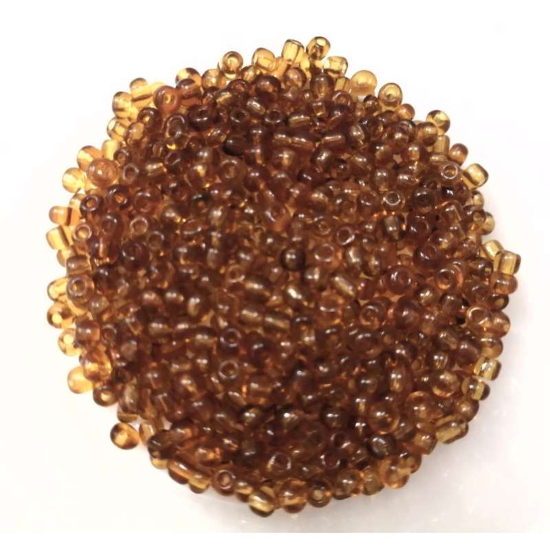 Beads / Glass  Seed Beads - 450pcs  - 3mm Size 8 - caramel brown - / Beads for crafting