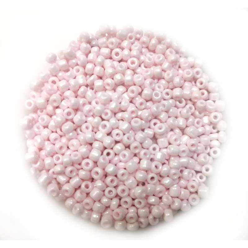 Beads / Glass  Seed Beads - 500pcs  - 3mm Size 8 -  baby pink / Beads for crafting