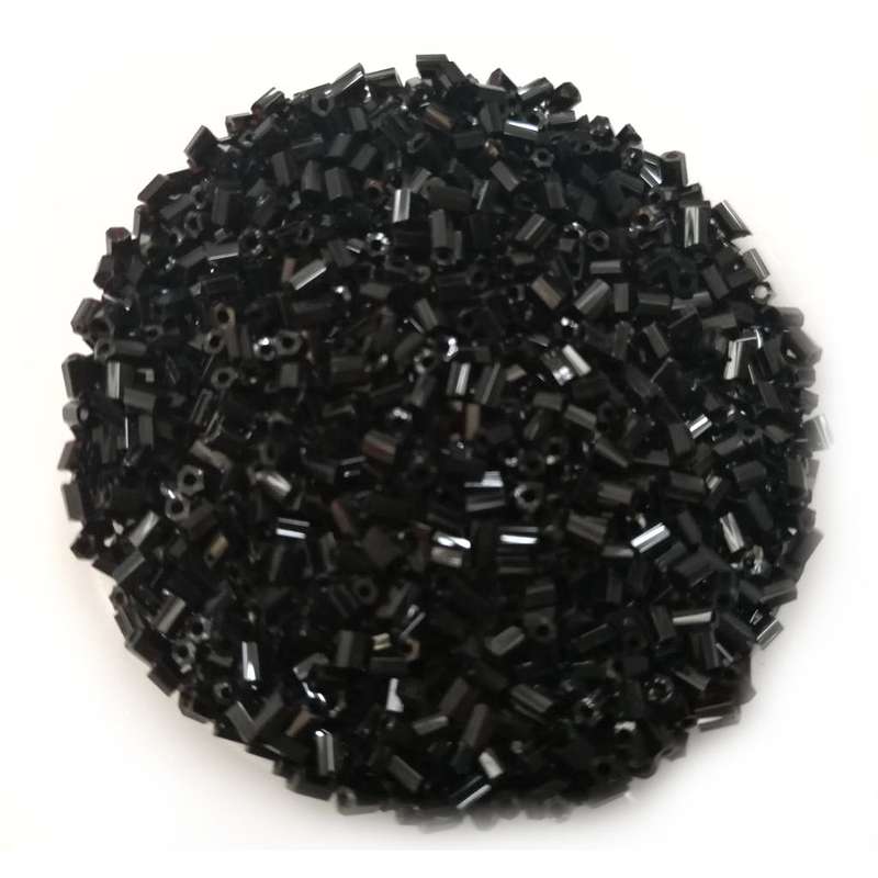 Beads / Glass  Seed Beads -10.000pcs  -2mm Size M21 - tubes black / Beads for crafting
