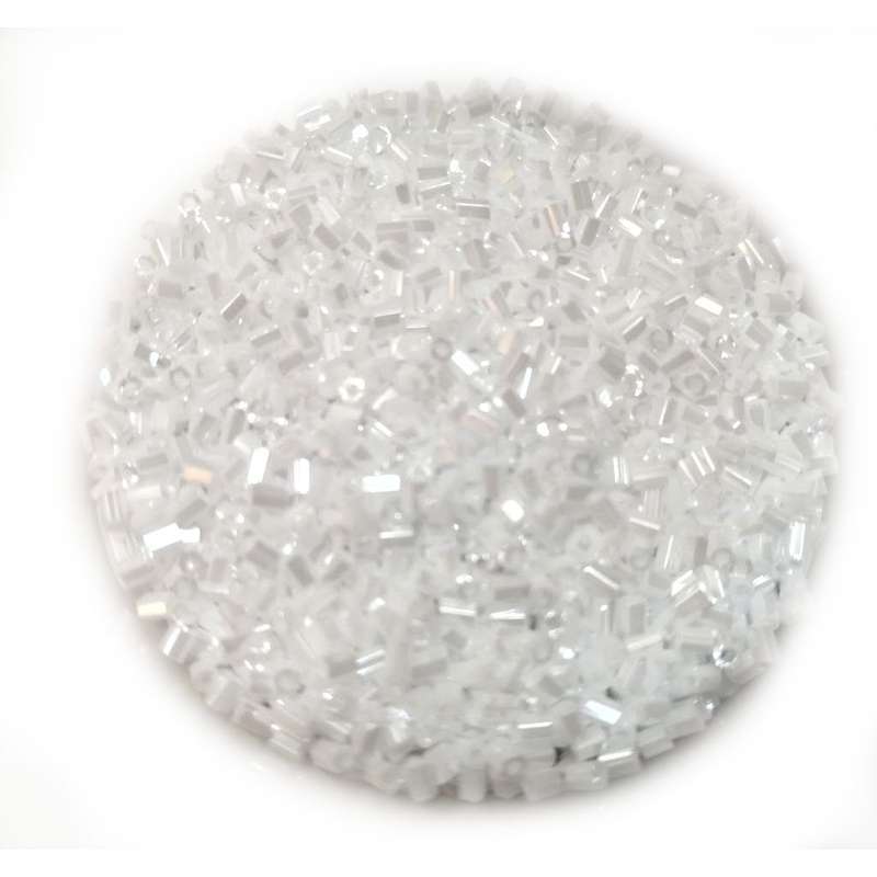 Beads / Glass  Seed Beads -1100pcs  -2mm Size M21 - tubes snow white / Beads for crafting