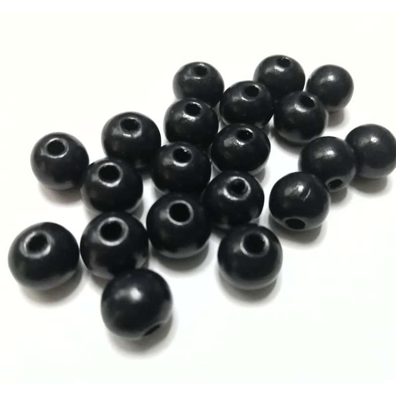 Beads / Wooden Beads - Blue but almost black- 20pcs - 10mm / Beads for crafting