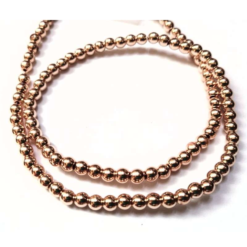 Beads / Hematite Beads - 4mm- balls - gold plated- +/-100pcs string / Beads for crafting
