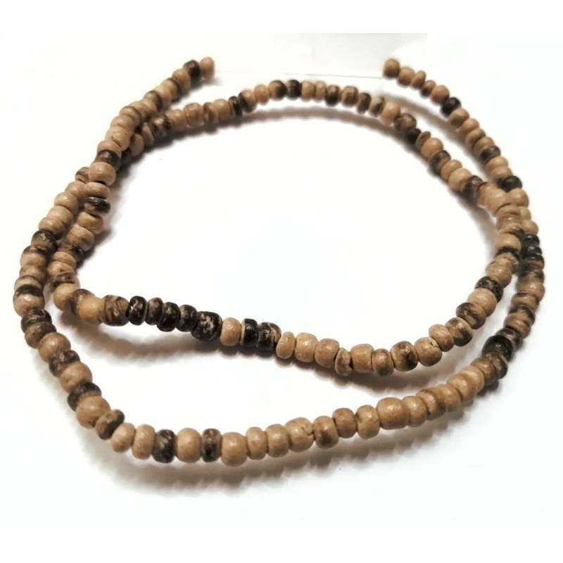 Beads / Coconut Wooden Beads - BROWN MIX -4mm- String +/-38cm / Beads for crafting
