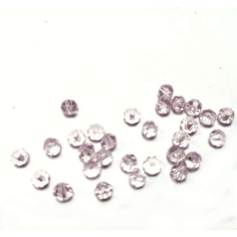 Beads / Crystal Beads -4mm- shiny very light rose' - 30pcs  / Beads for crafting