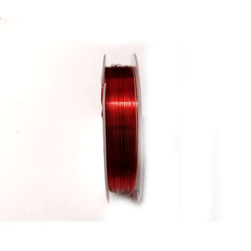 Wire / Copper Wire 0.6mm - red - +/-4.5m Roll / Wire for crafting