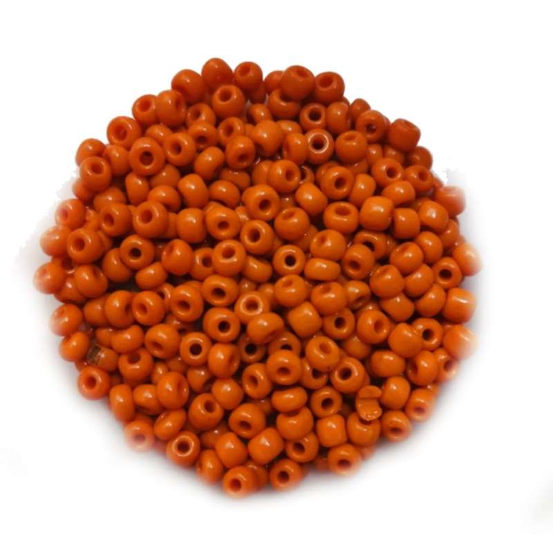 Beads / Glass  Seed Beads +/-1100pcs -4mm Size 6- orange-100g / Beads for crafting