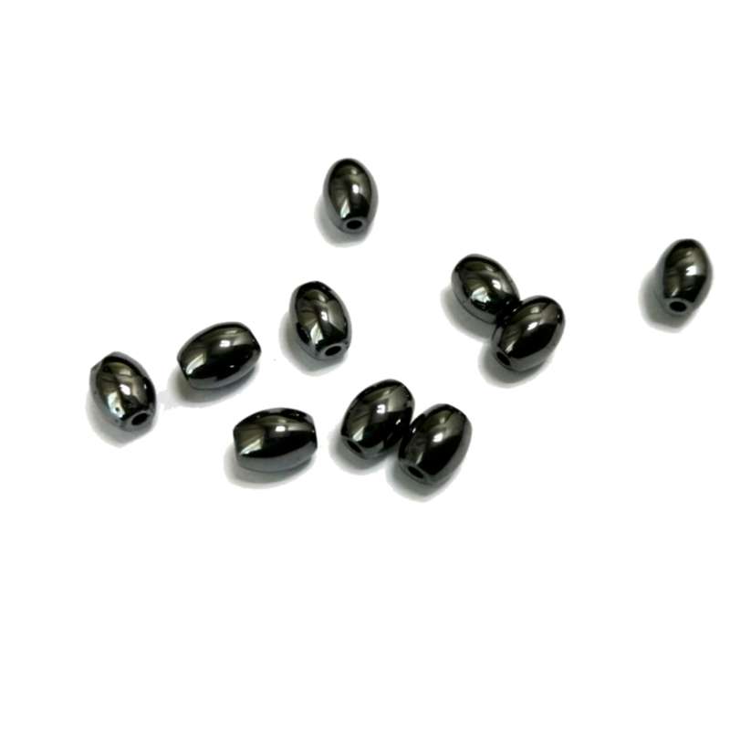 Beads - Hematite Beads - 10pcs  - 7x4mm -  oval / Beads for crafting