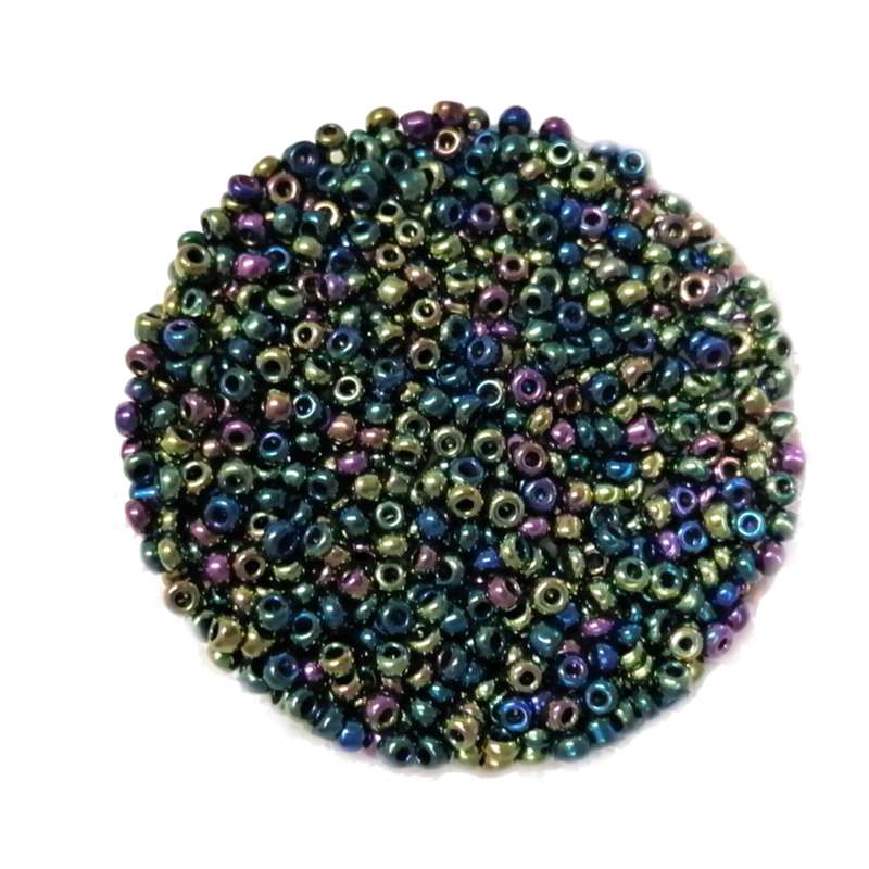 Beads / Glass  Seed Beads +/-550pcs  - 3mm- size 8- rainbow / Beads for crafting