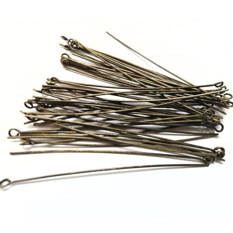 Findings / Eye Pin - 50pcs  - 70mm - Antique Gold Color / Findings for crafting