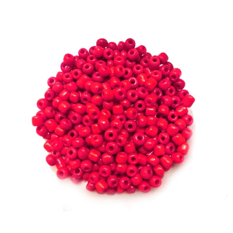 Beads / Glass  Seed Beads +/-1300pcs -4mm Size 6-  Red - 100g / Beads for crafting